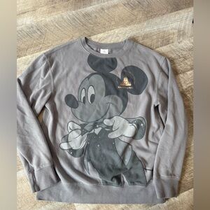 Disney Mickey Mouse size SMALL (oversized/unisex) grey sweat shirt